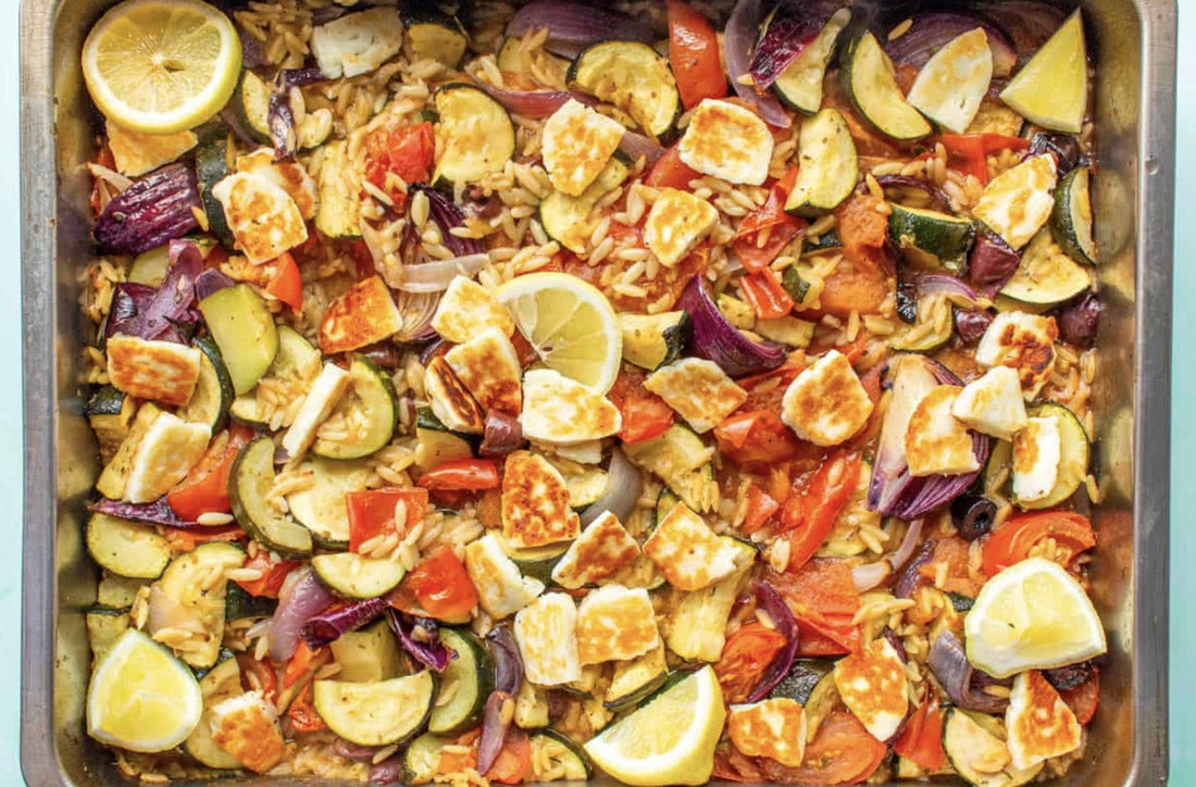MEDITERRANEAN VEGETABLE SALAD WITH HALLOUMI